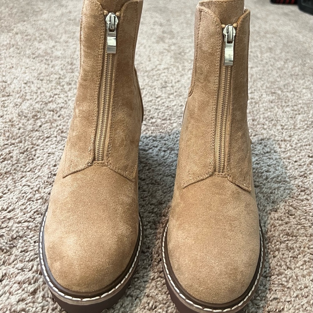 Tan Suede Ankle Boots